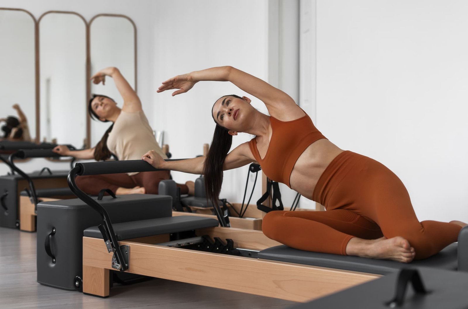 Aula de Pilates no reformer